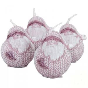 Sztearin kicsi Gömbapó Gyertya 60x70mm - Mályva