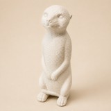 Szurikáta kerámiapor figura – natúr