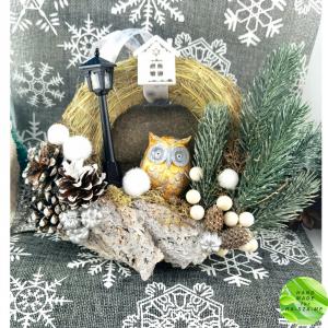 Téli Baglyos Ajtódísz