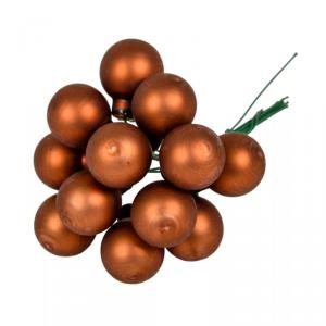 Üveggömb pick 2 cm - Eszpresszó - Matt 12 db