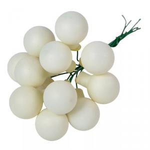 Üveggömb pick 2 cm - Gyapjú Fehér- Matt 12 db