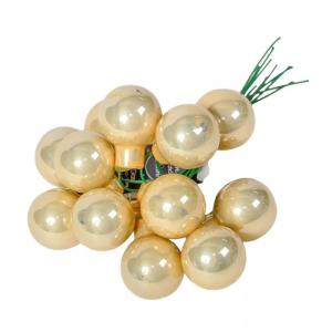 Üveggömb pick 2 cm - Gyöngy - Fényes 12 db