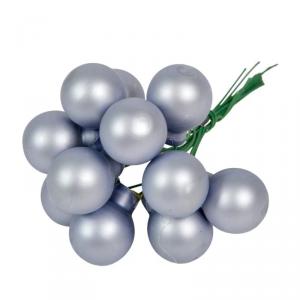 Üveggömb pick 2 cm - Homályos kék - Matt 12 db