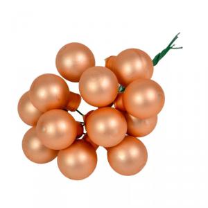 Üveggömb pick 2 cm - Szikrázó rózsa - Matt 12 db