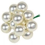 Üveggömb pick 2,5 cm - Ezüst - Matt 12 db
