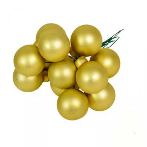 Üveggömb pick 2,5 cm - Pisztácia - Matt 12 db