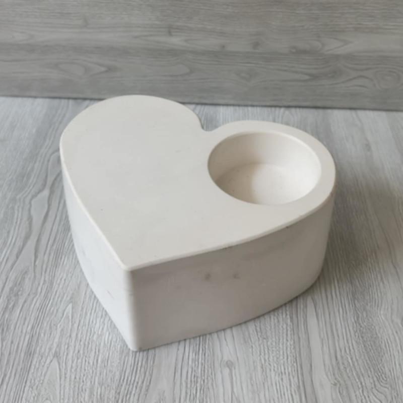 Tömör szív mécsestartó