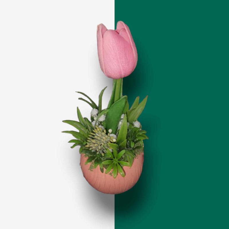 Tulipános asztaldísz 02