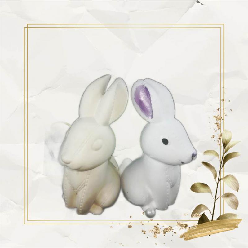 Ülő Nyuszi - Fehér-metál lila