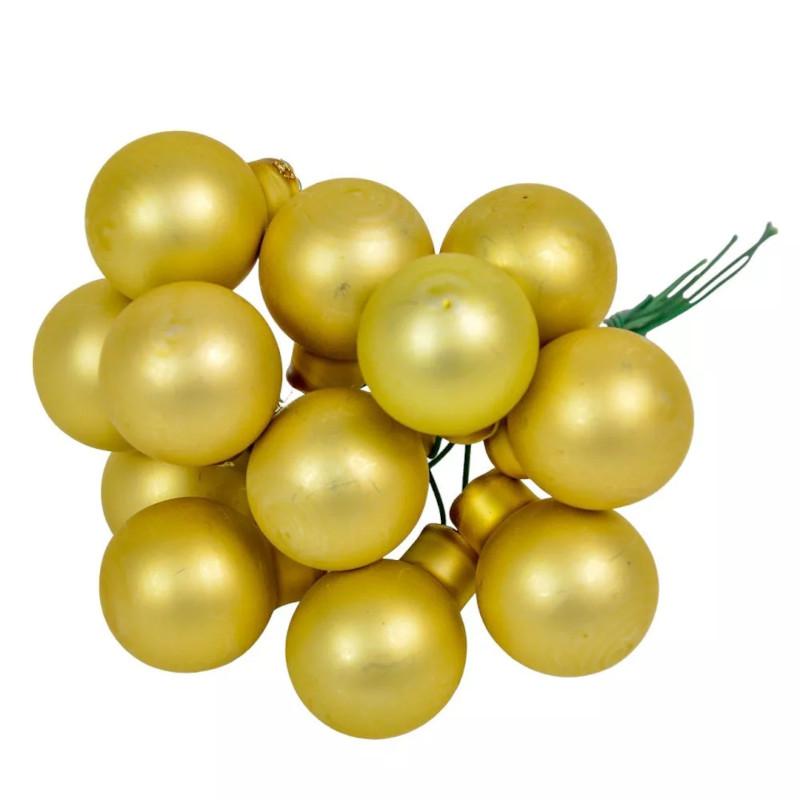 Üveggömb pick 2 cm - Pisztácia - Matt 12 db