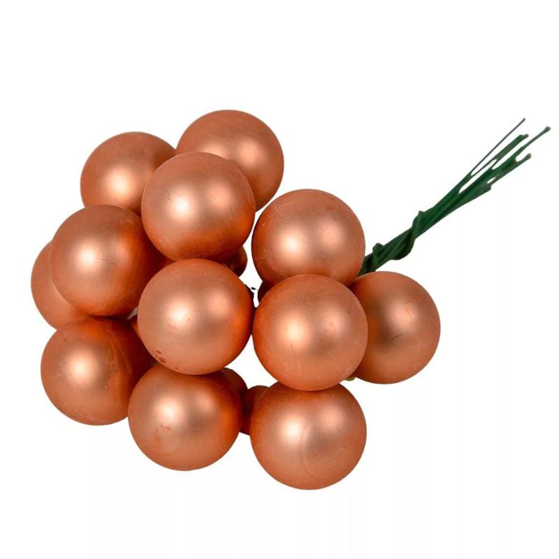 Üveggömb pick 2 cm - Soft terra - Matt 12 db