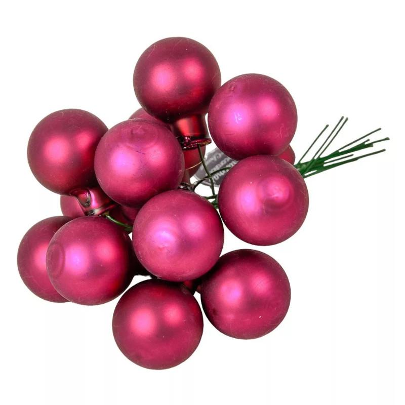 Üveggömb pick 2,5 cm - Magnólia - Matt 12 db