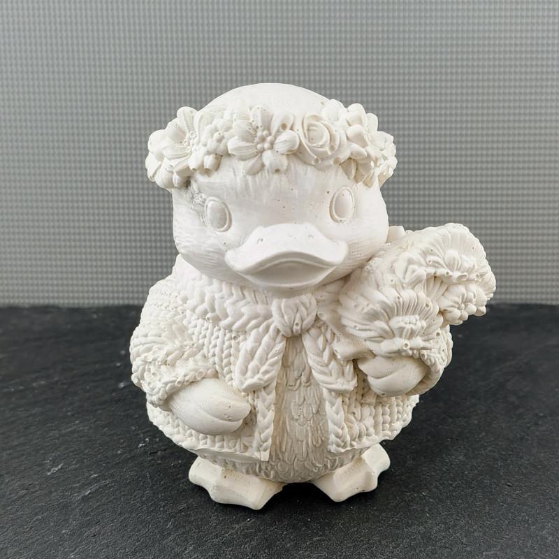 Virágos Kacsa Figura