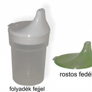 Betegitató pohár híg és sűrű folyadék fejjel