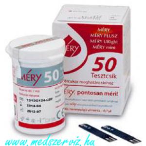Méry piros vércukor tesztcsík 50db