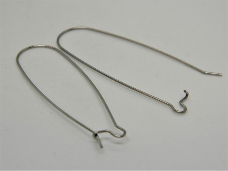 Acél fülbevaló alap hosszú