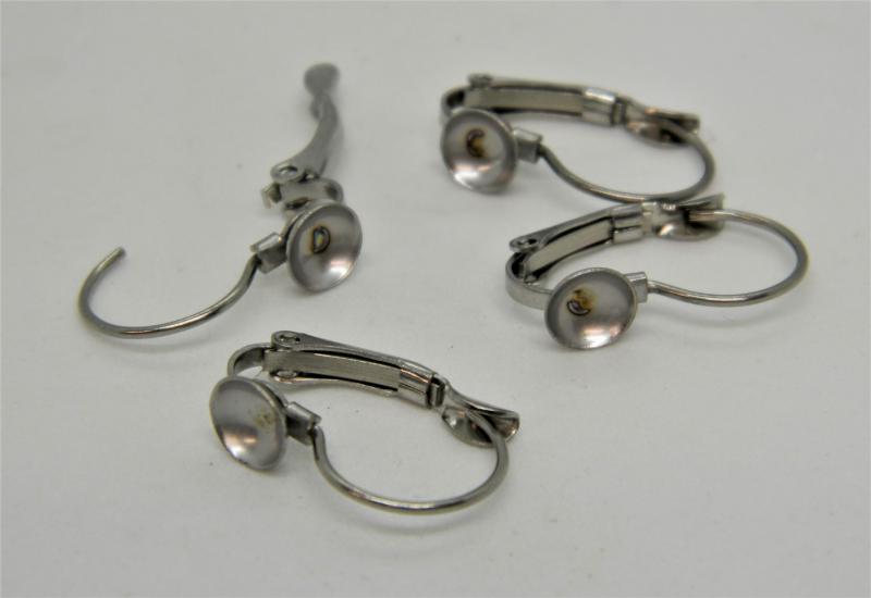 Acél fülevaló alap patent francia kúpos 8mm