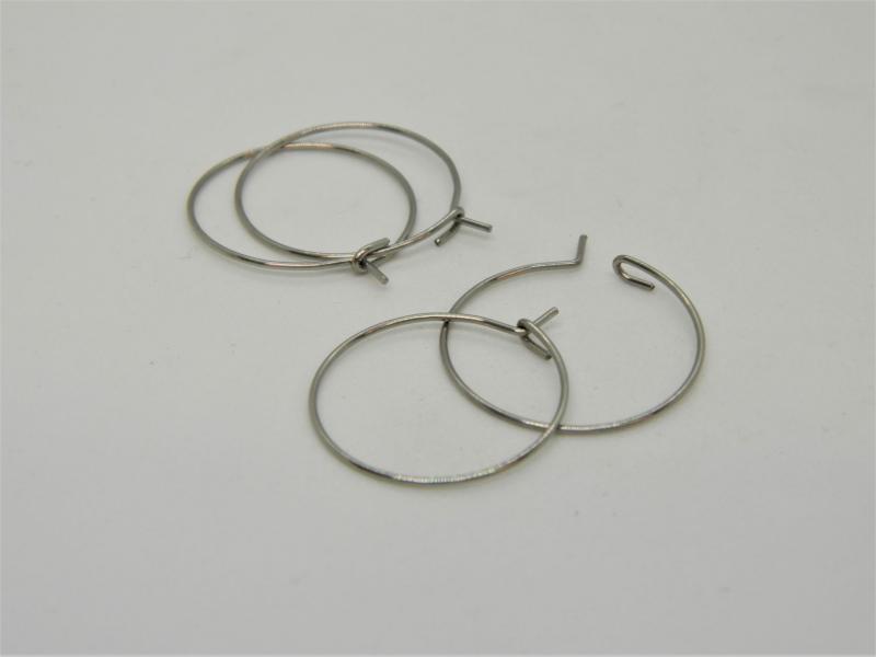Acél karika fülbevaló alap 20mm