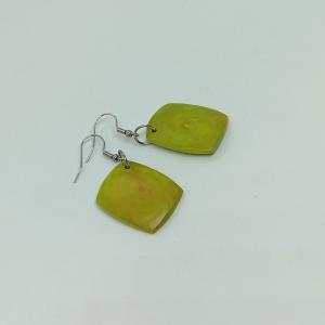 Fa fülbevaló -lime zöld