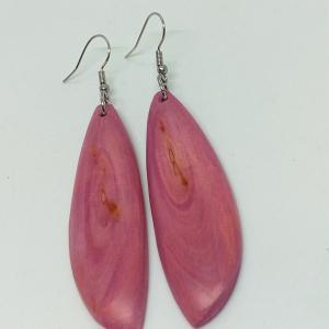 Fa fülbevaló -pinkes