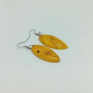 Fa fülbevaló -sárga