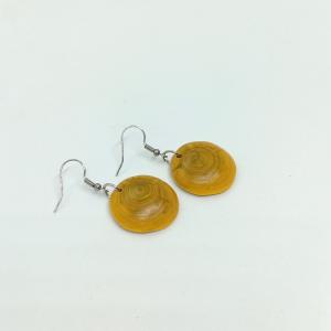 Fa fülbevaló -sötét sárga