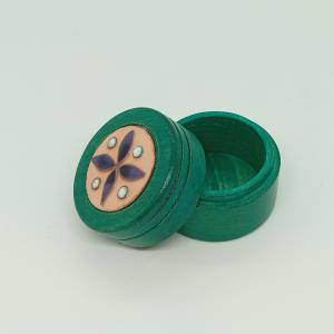 Fa gyűrűs ékszerdoboz-tűzzománc virágos