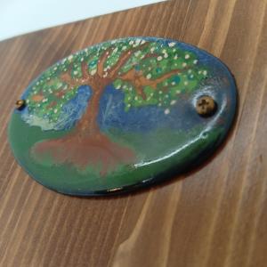 Fali kulcstartó -fa és tűzzománc