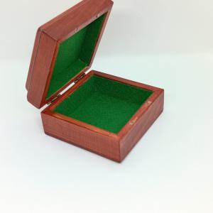 Margarétás   fa ékszerdoboz - tűzzománc betéttel