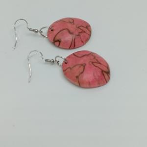 Nyírfa fülbevaló magenta