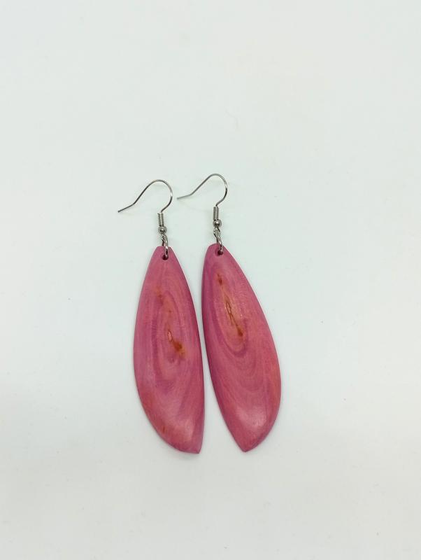 Fa fülbevaló -pinkes