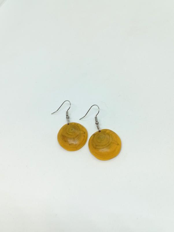 Fa fülbevaló -sötét sárga