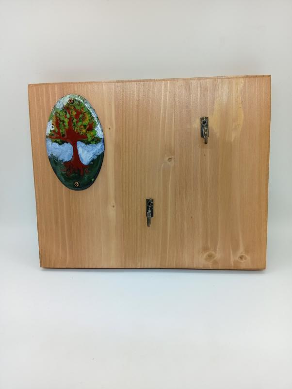 Fali kulcstartó -fa és tűzzománc