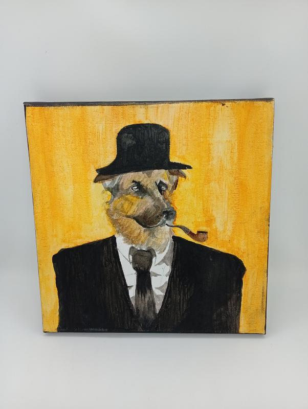 Festmény - Képmás-kalapban