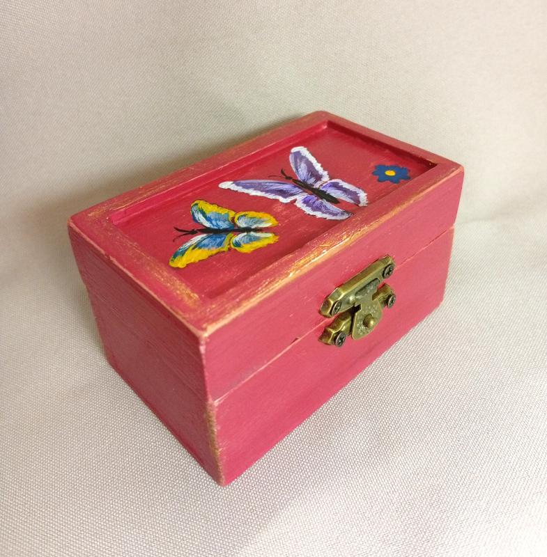 Pillangós mini kincses doboz