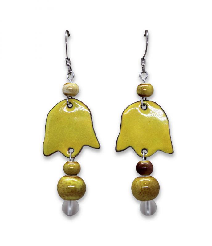 Sárga harangvirág fülbevaló