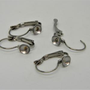 Acél fülbevaló alap csészés francia 6 mm