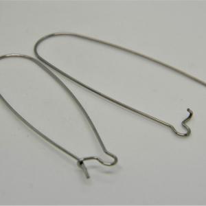 Acél fülbevaló alap hosszú