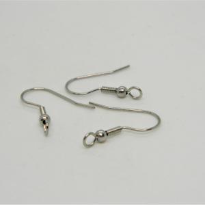 Acél fülbevaló alap szemben karikás