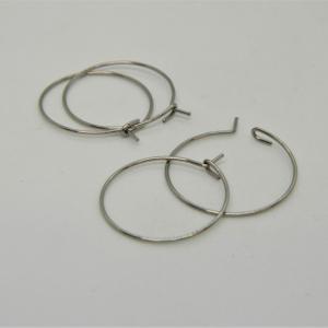 Acél karika fülbevaló alap 20mm