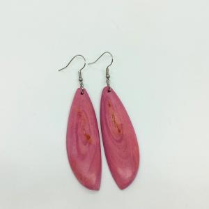 Fa fülbevaló -pinkes