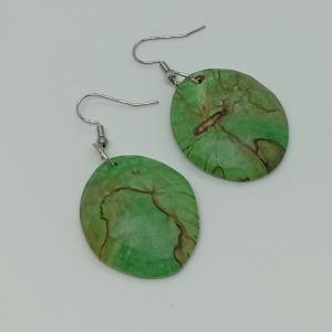 Fa fülbevaló Zöld