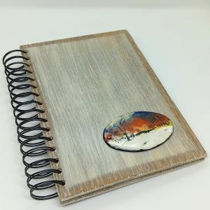 Fa könyv-tűzzománc betéttel