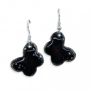 Fekete pillangó fülbevaló