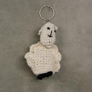 Horgolt báránykás kulcstartó