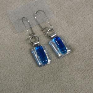 Királykék üveg fülbevaló