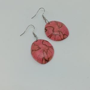 Nyírfa fülbevaló magenta