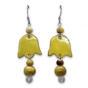 Sárga harangvirág fülbevaló