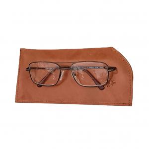 Fényes barna bőr szemüvegtok Oculos 031 M