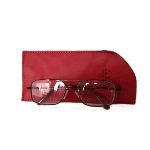 Meggypiros bőr szemüvegtok Oculos 019 M